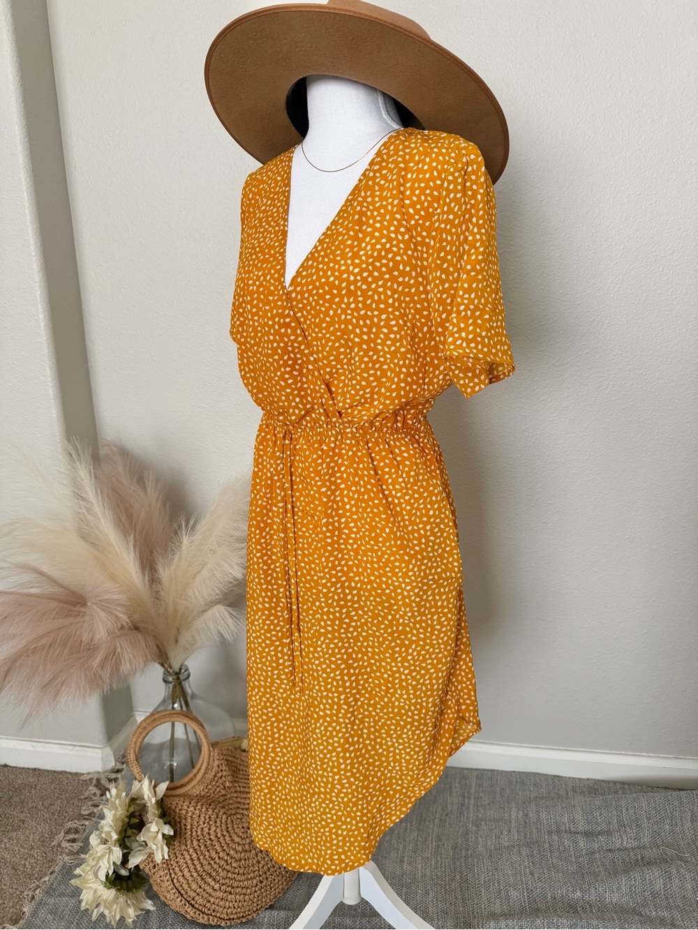 Cozy Co - Yellow Printed Garden Summer Dress - Picture 11 of 11
